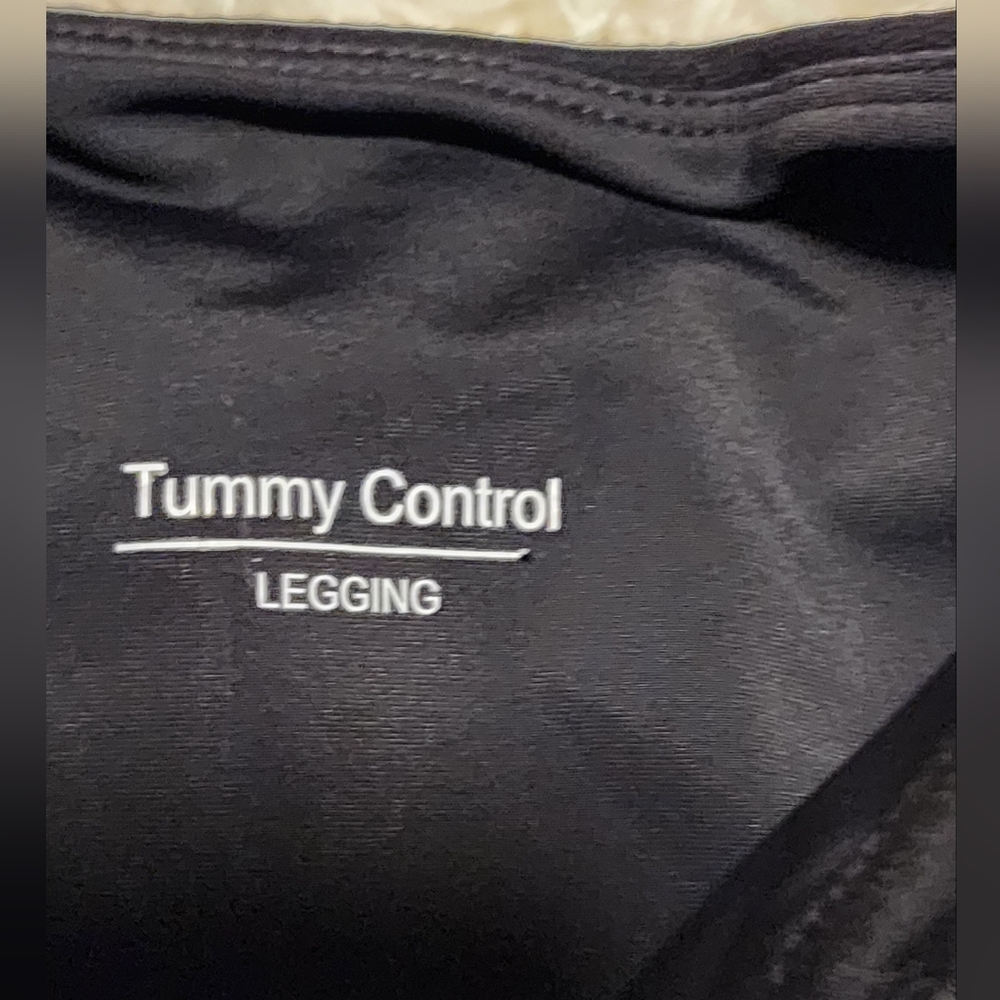 ALEXANDER JORDAN Women's black Tummy Control Leggings Sz. L - Picture 3 of 7